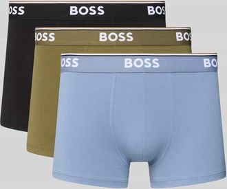 HUGO BOSS Slim Fit Trunks aus Baumwoll-Mix im 3er-Pack Modell POWER in Black, Gr&ouml;&szlig;e XXL