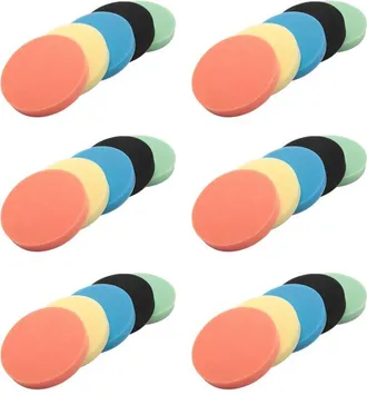 OEM Adecuado Para Un Paquete De 30 Almohadillas Planas De Esponja De 6 Pulgadas (150 Mm) De Color Amarillo Claro Para Limpieza Y Pulido De Pulidoras De Au