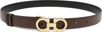 Ferragamo Reversible and Adjustable Gancini Belt - female - Ferragamo - Belts - Brown - 70 CM - Accessories