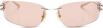 Balenciaga Gossip Rimless Logo Sunglasses
