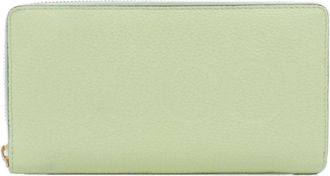 Gucci Light Green Leather Long Wallet (Bi-Fold) (Pre-Owned)