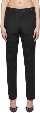 パンツ Khaite Maris' Black Polyester Blend Pants Maris Pant in Black – KHAITE