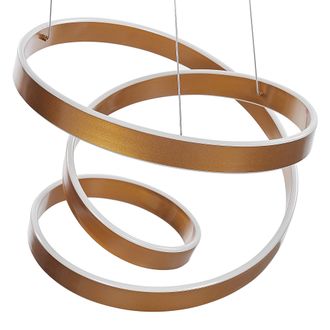 Beliani L&aacute;mpara De Techo Led De Metal Dorado Aluminio Forma De Nudo Glamour Moderno Wanli