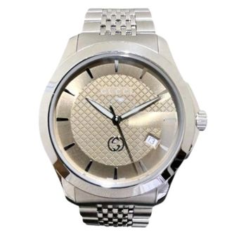 Gucci Pre-owned Watches, male, Gray, Size: ONE SIZE Pre-owned G-Timeless Stainless Steel Watch
