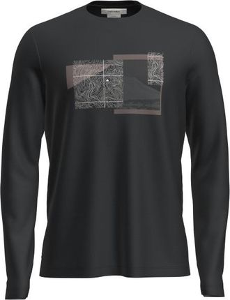 Icebreaker Merino 150 Tech Lite L/S Tee Peak Balance Merinolongsleeve f&uuml;r Herren | schwarz