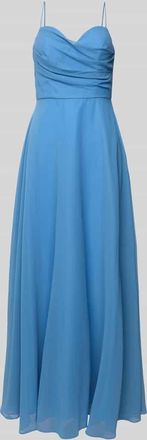 Laona Abendkleid mit Spaghettiträgern in Rauchblau, Größe 32