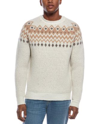 Kier + J Fairisle Raglan Sleeve Wool-Blend Crewneck Sweater