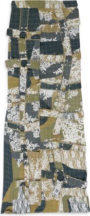 Who Decides War by Ev Bravado BLUE AFFINITY GRID BONDAGE MAXI SKIRT