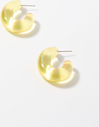 Simons Womens Domed translucent half-rings