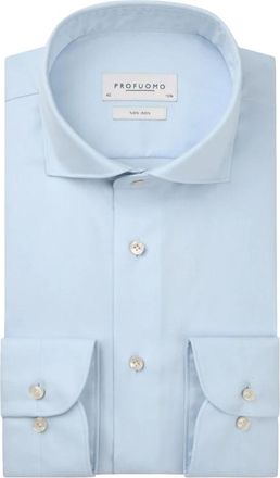 Profuomo Overhemden, Heren, Blauw, 5Xl, Blauw Zakelijk Overhemd