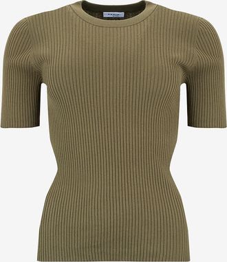 Akris Kurzärmeliger Pullover aus Baumwolljersey