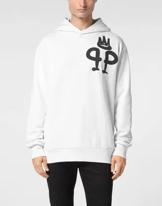 Philipp Plein Hoodie Sweatshirt Ls King Plein Men in White at Nordstrom, Size Xxx-Large Eu