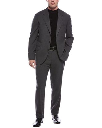 Brunello Cucinelli 2Pc Wool Suit With Flat Front