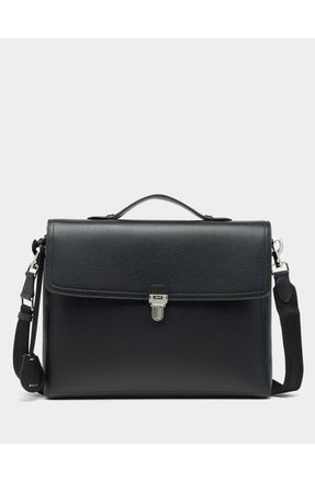 Bally Capitol Briefcase in Bovine Grained Leather in Black+Palladio at Nordstrom
