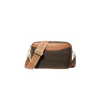 Michael Kors Tassen, Dames, Bruin, ONE Size, Polyester, Bev Grote Handtas Met Kenmerkend Logo