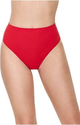 Gottex Modern Muse High Waist Bikini Bottom in Red at Nordstrom, Size 14