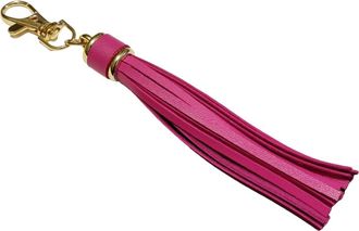 Generic Fashionable PU Leather Tassels Keychain Sturdy PU Leather Tassels Keychain Adds A Touch Of Charm To Any Bag Or Purse, Rose Red, Length: about14.6cm