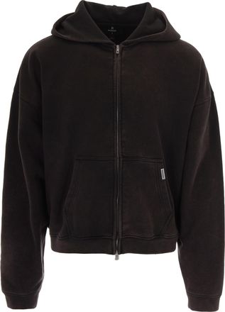 Represent Boxy Zip Hoodie in Rich Coffee Cotton