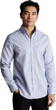 CHARLES TYRWHITT Non-Iron Stretch Poplin Check Shirt
