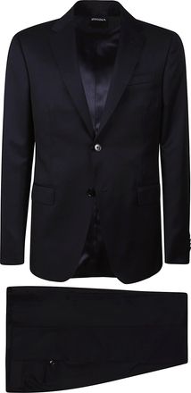 Ermenegildo Zegna Black Wool-Mohair Tailored Suit