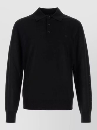 Dsquared2 wool polo shirt ribbed cuffs hem collar