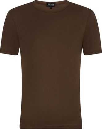 Ermenegildo Zegna T-shirt a coste - Marrone