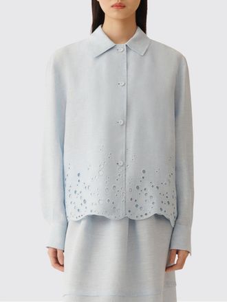 Fabiana Filippi Giacca camicia in lino ricamata Fabiana Filippi