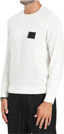 A|X Armani Exchange Pullover met ronde hals - Heren - Truien - Wit - Maat: 2XL Wol