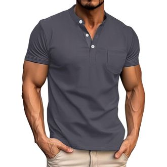 Generic T Shirts for Men UK Summer Casual Short Sleeve Lightweight Breathable Button Down Regular Fit Golf Tees Basic Classic Comfy Daily Work Out Running Hen