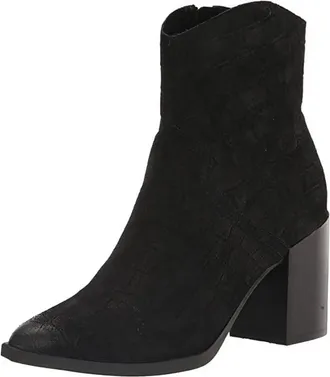 Steve Madden Cate Boots Womens Black Pointed Toe Block Heel Bootie RHS5988