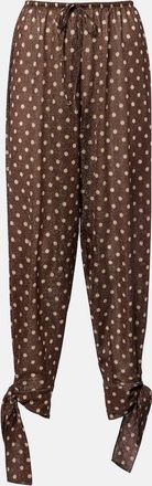 Os&eacute;ree Lumiere polka-dot tapered pants
