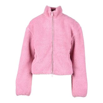 Diesel Zip-throughs, female, Pink, Size: XL Stylish Polyester Jacket