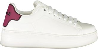 Ga&euml;lle Paris Rode sportieve veterschoenen met contrastdetails - Dames - Sneakers - Wit - 37 EU - Schoenen