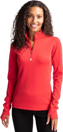 Cutter & Buck Traverse Stretch Eco Quarter Zip Womens Pullover