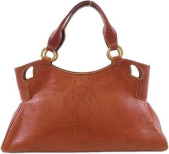 Cartier Pre-owned Handbags, female, Brown, Size: ONE SIZE Pre-owned Vintage Handbag