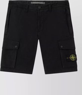 Stone Island stretch cotton cargo bermuda shorts