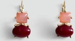 Mango Orecchini ciondoli pietra oro - Donna - Taglia unica - MANGO