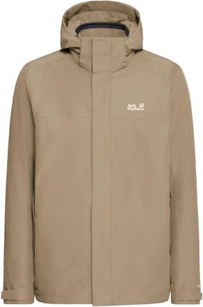 Jack Wolfskin Stonelite 3in1 Jas - Heren - Sport - Beige - Maat: M Wol