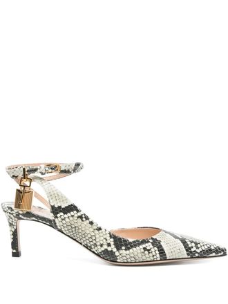 Tom Ford 65mm Padlock pumps - Grey