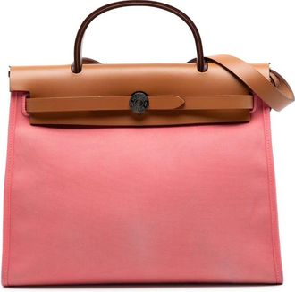 Herm&egrave;s Pre-owned Hermes Toile Herbag Zip 31 Ladies A