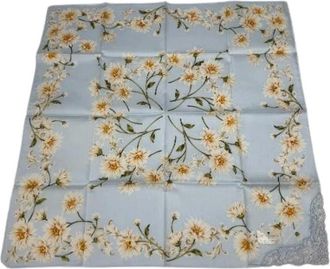 Balmain Pre-owned Scarves, female, Blue, Size: ONE SIZE Pre-owned Silk Scarf