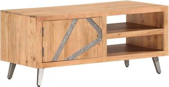 vidaXL Mesa De Centro De Madera Maciza De Acacia 90x45x40cm Vidaxl