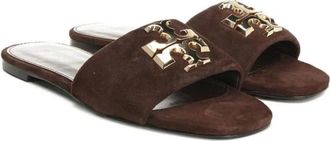 Tory Burch Eleanor Slide - Dames - Sandalen - Bruin - 36 1/2 EU - Leer - Schoenen