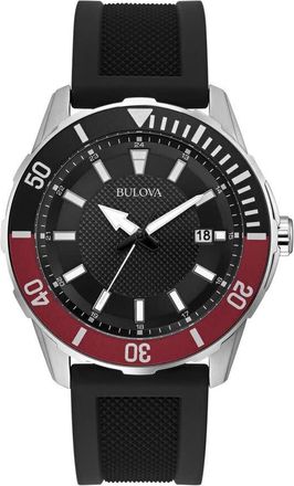 Bulova Classic Sports Quartz Black Dial Mens Watch 98B348