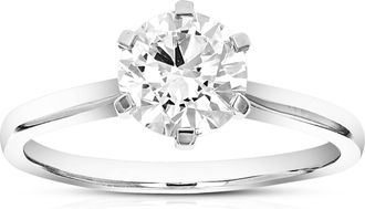 Vir Jewels 1.50 cttw Lab Grown Diamond Engagement Solitaire Ring in 14K White Gold For Women