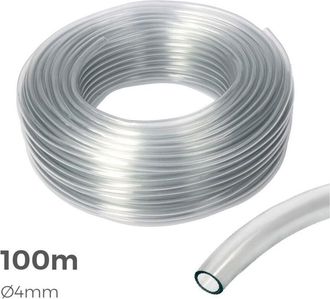 OEM Tuyau En Verre Transparent Int&eacute;rieur &Oslash; 4mm Ext&eacute;rieur &Oslash; 6mm Rouleau De 100m