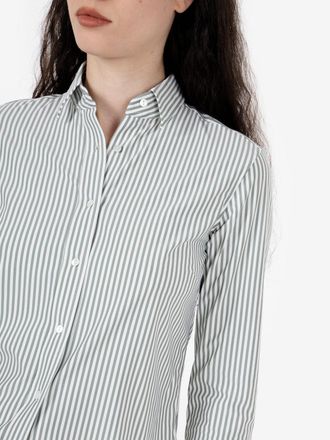Xacus Camicia active slim fit a righe verde
