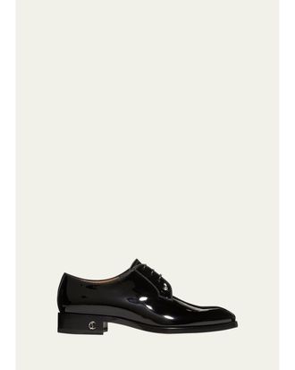Christian Louboutin Mens Chambeliss Patent Red-Sole Oxfords