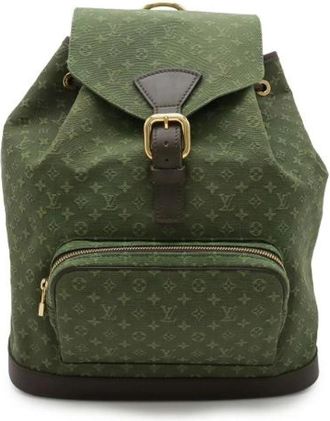 Louis Vuitton Pre-owned Canvas Rugzak - Dames - Vintage Rugzakken - Groen - ONE Size - Vintage