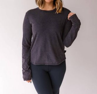 Free People Nova Long Sleeve Tee In Black